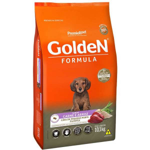 Ração Premier Pet Golden Cães Filhotes Raças Pequenas Carne e Arroz  - 1kg/3kg